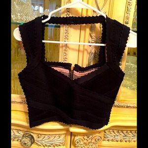 Herve Leger crop top